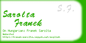 sarolta franek business card